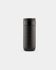 Kubek termiczny Dopper ze stali nierdzewnej 400 ml z nadrukiem - Płomienna czerń