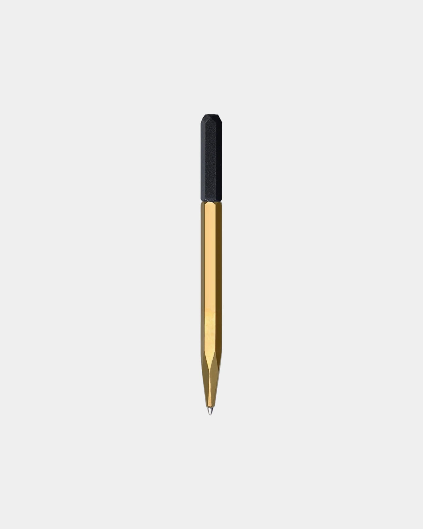 Stylo bille aluminium gravure laser à personnaliser - Raw Brass & Black