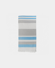Fouta Made in Europe z logo - Niebieski
