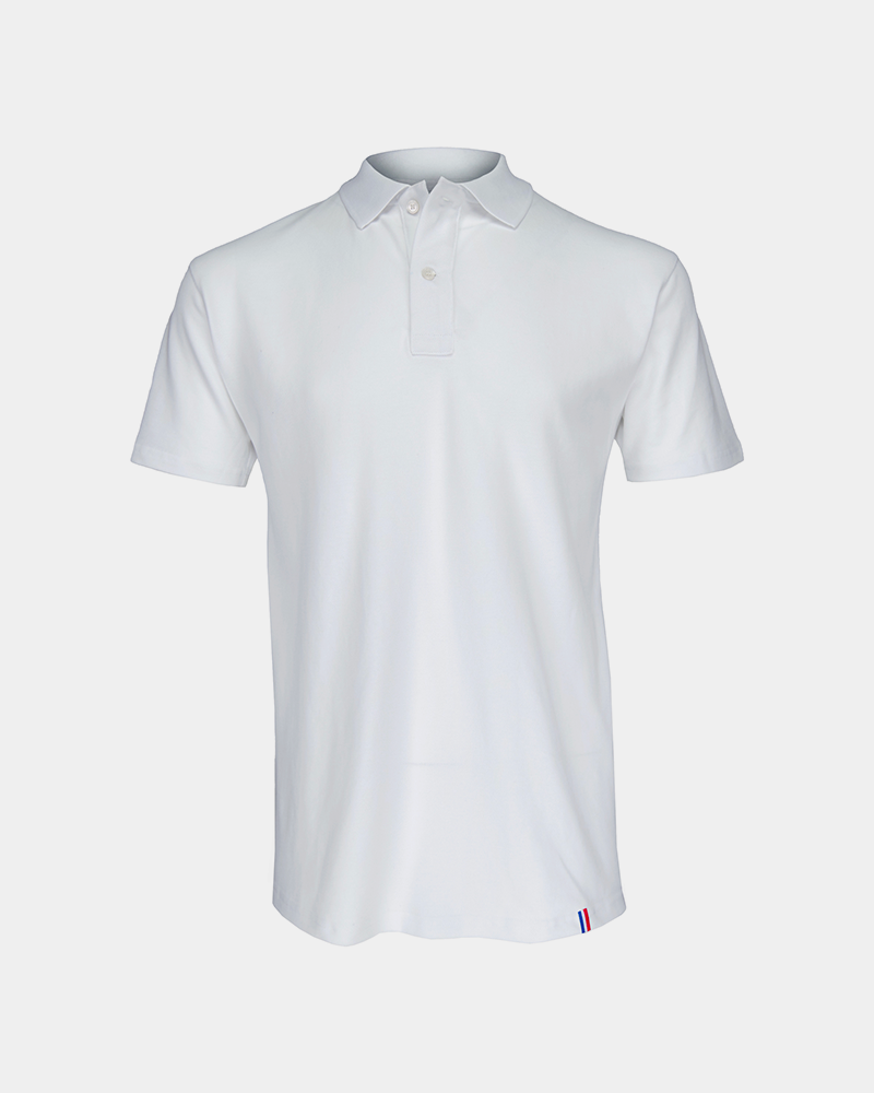 Męska koszulka polo Made in France z logo - Biały