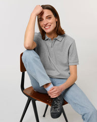 Koszulka polo unisex z bawełny organicznej z logo - 3